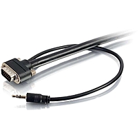 C2g 3ft Select Vga   3.5mm A/v Cable M/m - Mini-phone/vga For Audio/video Device, Notebook, Monitor - 3 Ft - 1 X Hd-15 Male Vga, 1 X Mini-phone Male Stereo Audio - 1 X Hd-15 Male Vga, 1 X Mini-phone Male Stereo Audio - Black 50224