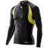 Skins Carbonyte Men's Long Sleeve Round Neck Baselayer - Black/Yellow - L