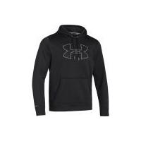 Under Armour Men's Armour Fleece Uncuffed Storm Big Logo Hoody - Black