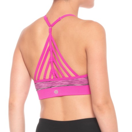 Seamless Fishbone Back Sports Bra - Removable Pads, Medium Impact (for Women)