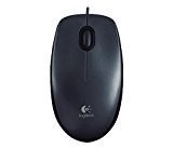 Logitech M100 USB Optical Wired Mouse (Black)