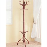 Coaster Home Furnishings 3057 Bentwood Hat and Coat Rack, Walnut Wood Finish
