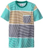 Big Boys' 3 Course Stripe Crew Youth, Evergreen, Large