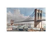 Posterazzi Sal9004756 Great East River Suspension Bridge Nyc Brooklyn 1883 Charles Parsons & Lyman Atwater Poster Print - 18 X 24 In.
