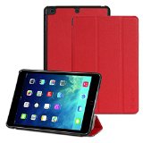iPad Mini 3 & 2 Smart Cover - VENA [vCover] Slim Leather Auto Sleep / Wake Hard Shell Case for Apple iPad Mini 2 with Retina Display (2013) / iPad mini 3 (2014) - Red