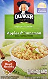 Quaker Instant Oatmeal, Apples & Cinnamon, Breakfast Cereal, 15.1 Ounce, (Pack of 4)