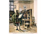 Johann Gutenberg N(c1395-1468) And His Partner Johann Fust With Their Printing Press At Mainz Wood Engraving 19th Century Poster Print By  (18 X 24)