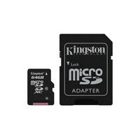 Kingston Technology 64GB Class 10 Micro SDXC Flash Card plus Adaptor