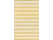 5' X 8' Lakeshore Divisions Daffodil Yellow And Ivory White Area Throw Rug