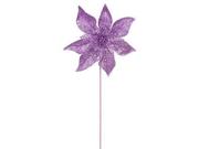 Vickerman 31752 - 21" Lavender Glitter Poinsettia Spray (j131536)