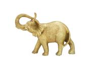 Benzara 42169 Majestic Aluminum Gold Elephant