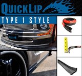 Quick Lip Universal Front Bumper Add-On Splitter Spoiler Shield 2"x91"