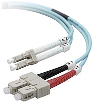 Belkin F2f402l7-03m-g 9.84 Feet Lo 50/125 Duplex Multimode Fiber Optic Fo Patch Cable - 10 Gbps - 2 X Sc Male, 2 X Lc Male - Aqua
