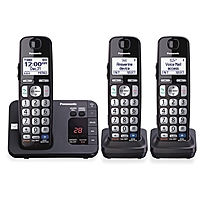 Panasonic Kx-tge233b Dect 6.0 1.90 Ghz Cordless Phone - Black - Cordless - 1 X Phone Line - 2 X Handset - Speakerphone - Answering Machine - Hearing Aid Compatible - Backlight