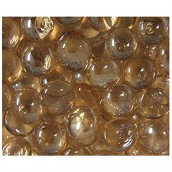 Outdoor Greatroom Company GFC-T Glass Fire Gems - 4 lb. bag - Amber-Topaz color