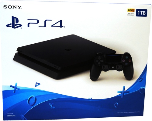 Sony Playstation 4 Slim Gaming Console - Game Pad Supported - Wireless - Black - Ati Radeon - Blu-ray Disc Player - 1 Tb Hdd - Gigabit Ethernet - Blue