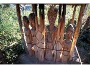 Statue Honoring Fallen Heroes, Konso Waka, Omo River Region, Ethiopia Print By Janis Miglavs (24 X 15)
