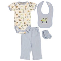 Brooks Fitch Baby Girls' Concrete Mixer 4-Piece Set