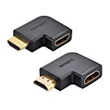 UGREEN 2 Pack HDMI Adapter 90 and 270 Degree Right Angle HDMI Male to Female Adapter Support 3D 4K 1080P HDMI Extender for TV Stick, Roku stick, Chromecast, Nintendo Switch, Xbox, PS4, PS3, Laptop, PC