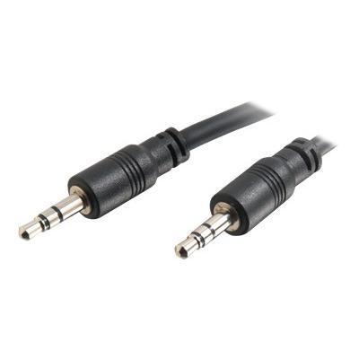 C2g 40106 Cmg-rated Stereo Audio Cable With Low Profile Connectors - Audio Cable - Stereo Mini Jack (m) To Stereo Mini Jack (m) - 15 Ft - Shielded - Black