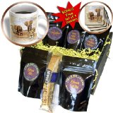 cgb_184659_1 Spiritual Awakenings-Animals - Out of Africa map background and Elephant herd and Lions - Coffee Gift Baskets - Coffee Gift Basket