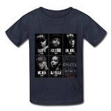Boy's NWA Straight Outta Compton Members O-neck Tshirts Size M Navy