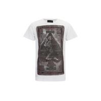 Religion Men's Tattered Short Sleeve Crew Neck T-Shirt - White