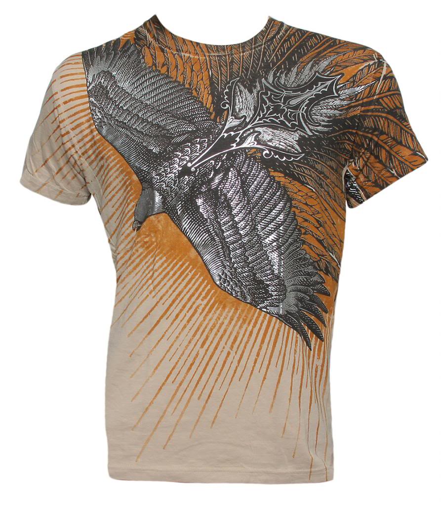 Konflic Men's Soaring Rukh MMA Muscle T-Shirt - Khaki - Medium