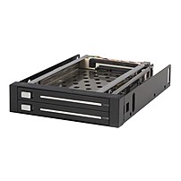 Startech.com 2 Drive 2.5in Trayless Hot Swap Sata Mobile Rack Backplane - Storage Bay Adapter - Black - 2 X 2.5 - Internal - Internal - Black Hsb220sat25b