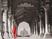 Woman In Traditional Sari Walking Towards Taj Mahal Poster Print By Pangea Images (22 X 28)
