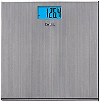 Taylor 077784012956 Precision Stainless Steel Bath Scale With 1.5-inch Lcd Display