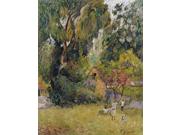 Huts Under The Trees Poster Print By  Paul Gauguin  (11 X 14)