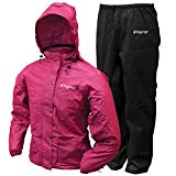 Frogg Toggs All Purpose Women's Rain and Wind Suits, Cherry/Black, Large