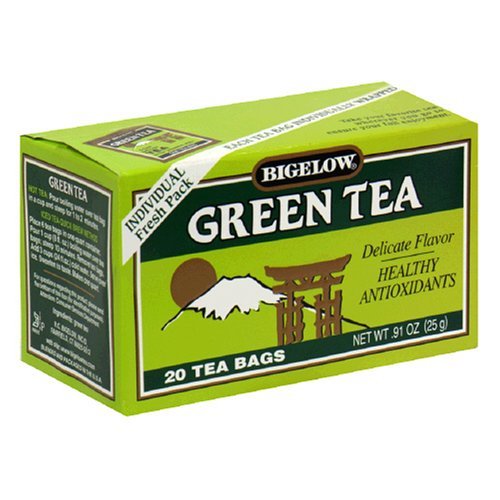 Bigelow Green Tea, 20-Count Boxes (Pack of 6)