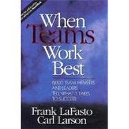 When Teams Work Best : 6,000 Team Members And Leaders Tell What It Takes To Succeed