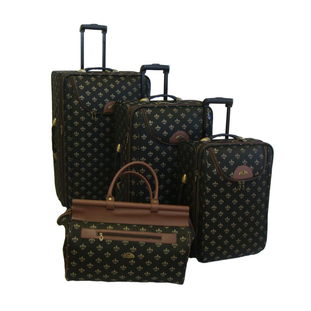 American Flyer Lyon Collection Expandable 4-Piece Luggage Set - Black