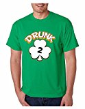 Allntrends Men's T Shirt Drunk 1-6 St Patrick's Day Shamrock Drunk