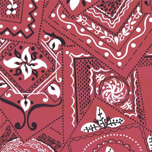 Deluxe Flannel Backed Vinyl 54 Wide 15 Yard Roll-Bandanna Red