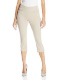 Liverpool Jeans Company Women's Sienna Twill Pull-On Capri, Dove, 16