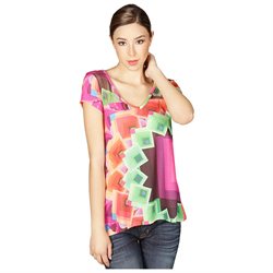 Desigual Yury T-Shirt in Rojo Cola S W US