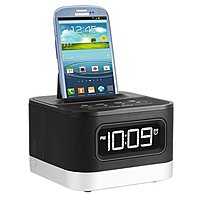 Ihome Ihmic50b Universal Stereo Alarm Clock Radio For Android Smartphones - Black
