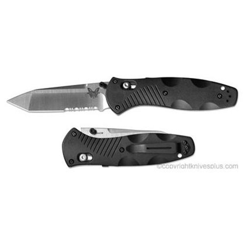 Benchmade Barrage Tanto Folding Knife Combo Edge Black