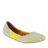 Dimmi Hari Om Ladies Comfort Slip On Flat Yellow Print Size 11 M US Women