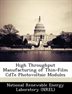 High Throughput Manufacturing Of Thin-film Cdte Photovoltaic Modules