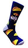 FineFit Men's Fun Novelty Socks - Tacos (Blue)