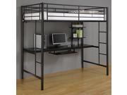 Walker Edison Sunset Metal Twin-workstation Bunk Bed - Black Btozbl Bunk Bed New
