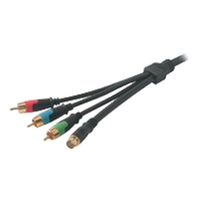 Cables To Go 42076 Rapidrun Component Video   S-video Flying Lead - Video Cable - S-video / Component Video - 4 Pin Mini-din  Rca (m) - Muvi Connector (m) - 3 F