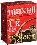 Maxell UR-60 Blank Audio Cassette Tape - 8 Pack (109085)