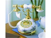 Golden Eagle PORCELAIN-BLUE 9008 Nostalgic Porcelain Phone - Blue and White