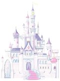 Roommates Rmk1546Gm Disney Princess Glitter Castle Peel & Stick Giant Wall Decal